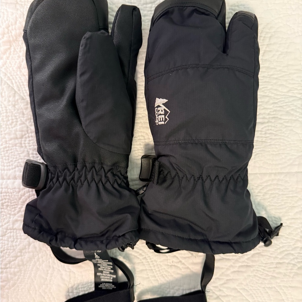 Black REI Youth Co-op Mittens